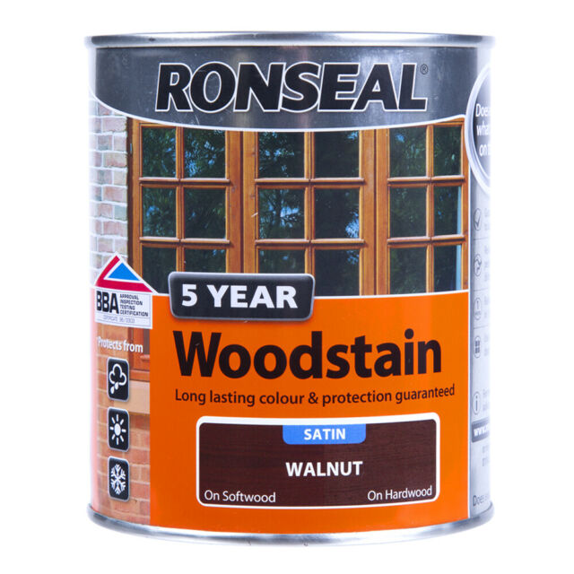 CLEARANCE Ronseal 5 Year Woodstain Satin 750ml Trade Angel