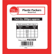 Load image into Gallery viewer, Assorted Flat Packers 1mm to 6mm Assorted Packers - 28mm - bag of 200 - Trade Angel