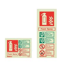 Load image into Gallery viewer, A Range of Photoluminescent Fire Extinguisher Signage 105 x 150mm - Trade Angel