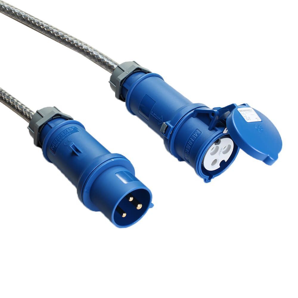 240V SY Cable to 32A blue commando socket to commando plug