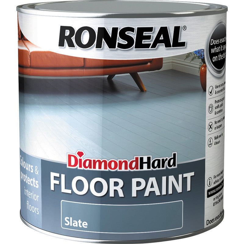 Ronseal - Diamond Hard Floor Paint 2.5L Slate