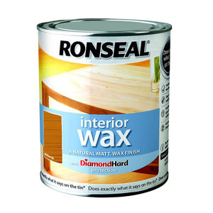 Ronseal - Interior Wood Wax 0.75l Medium Oak