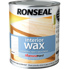 Load image into Gallery viewer, Ronseal - Interior Wood Wax 0.75l White Ash
