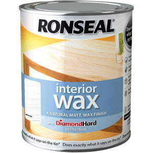 Ronseal - Interior Wood Wax 0.75l White Ash