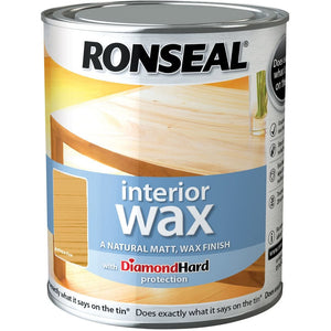 Ronseal - Interior Wood Wax 0.75l Antique Pine