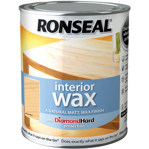 Ronseal - Interior Wood Wax 0.75l Almond Wood