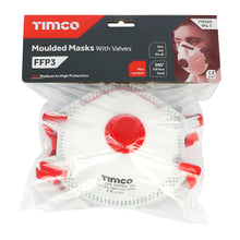 Load image into Gallery viewer, FFP3 Moulded Masks with Valve - 3 Pack