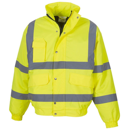 High Visibility Classic Yellow Bomber Jacket - Trade Angel