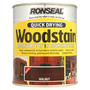 Ronseal - Quick Drying Woodstain - Gloss - 750ml - Walnut
