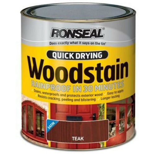 Ronseal - Quick Dry Woodstain - Satin Teak - 2.5l