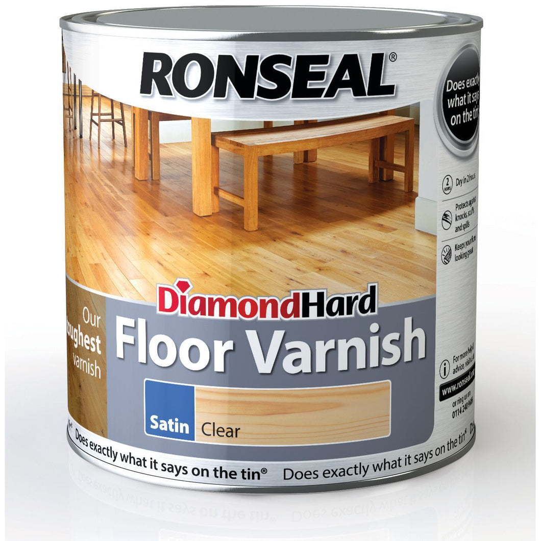 Ronseal - Diamond Hard Floor Varnish Satin - Rich Mahogany