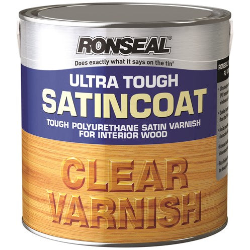 Ronseal - Ultra Tough Satincoat Clear Polyurethane Varnish 5l
