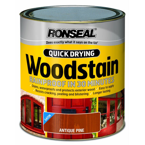 Ronseal - Quick Dry Woodstain - Satin Antique Pine - 2.5l