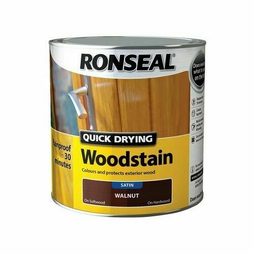 Ronseal - Quick Dry Woodstain - Satin Walnut - 2.5l