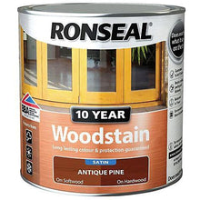 Load image into Gallery viewer, Ronseal - 10 Year Woodstain - 750ml Antique Pine