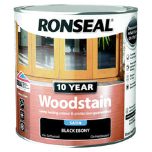 Load image into Gallery viewer, Ronseal - 10 Year Woodstain - 750ml Black Ebony