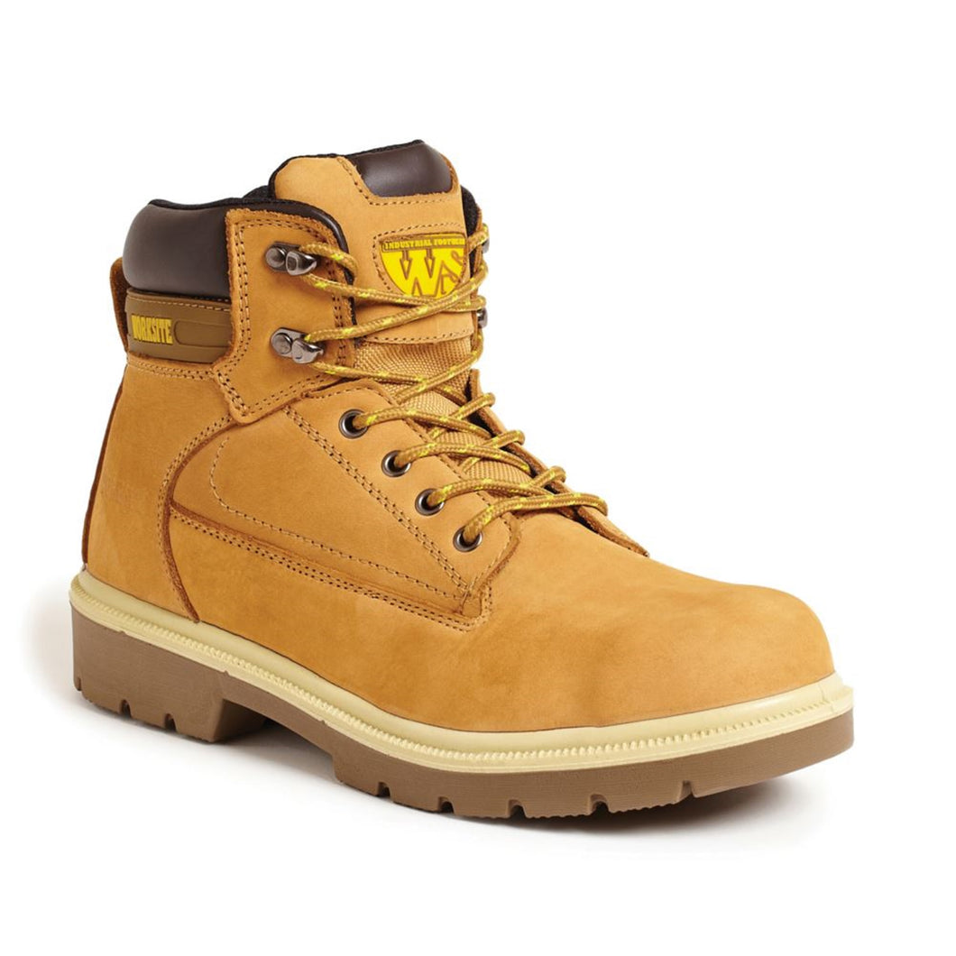 SS613SM Nubuck Wheat Safety Boots - Trade Angel