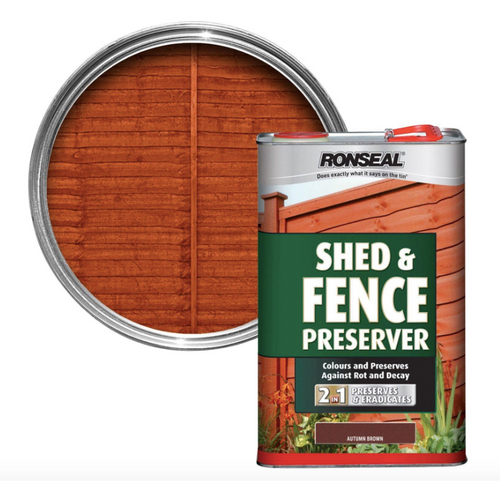 Ronseal - Shed & Fence Preserver Dark Brown 5l