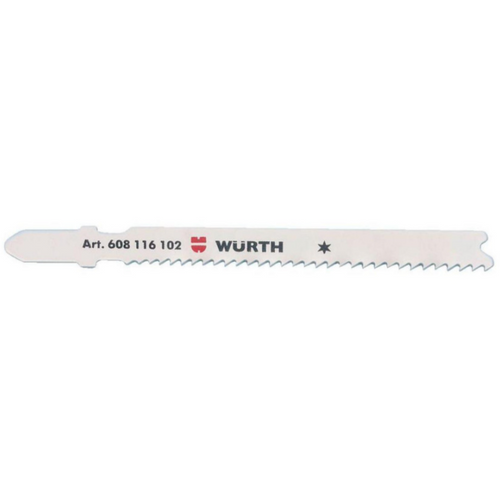 Jigsaw blades - wood straight fast cut - 66mm length, 1.9-2.3mm tooth separation - 1.0mm blade thickness -  pack of 5 - Trade Angel