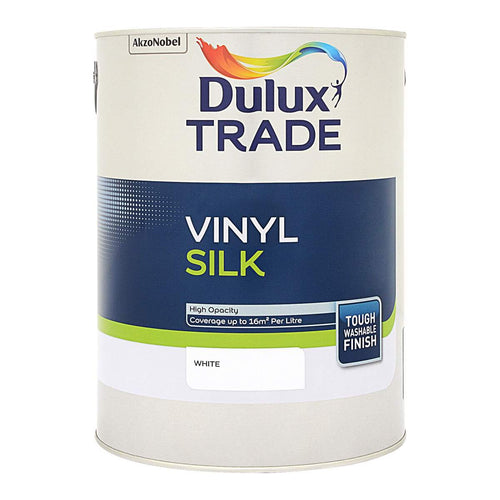 Dulux Trade Vinyl Silk - White 5L