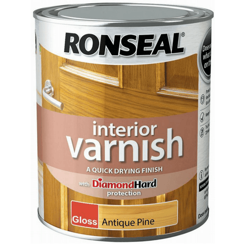 Ronseal - Interior Varnish Gloss Antique Pine 0.75l