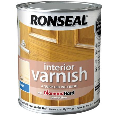 Ronseal - Interior Varnish Satin Clear 0.75l