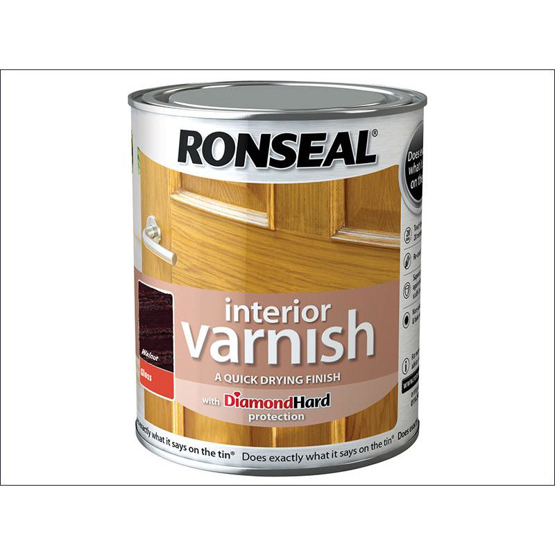 Ronseal - Interior Varnish Gloss Walnut 0.75l