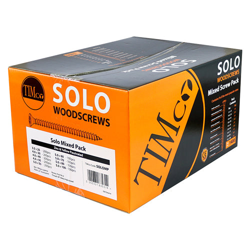 Solo Woodscrews - PZ Mixed Pack 1400pcs