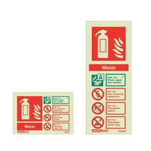 Load image into Gallery viewer, A Range of Photoluminescent Fire Extinguisher Signage 105 x 150mm - Trade Angel